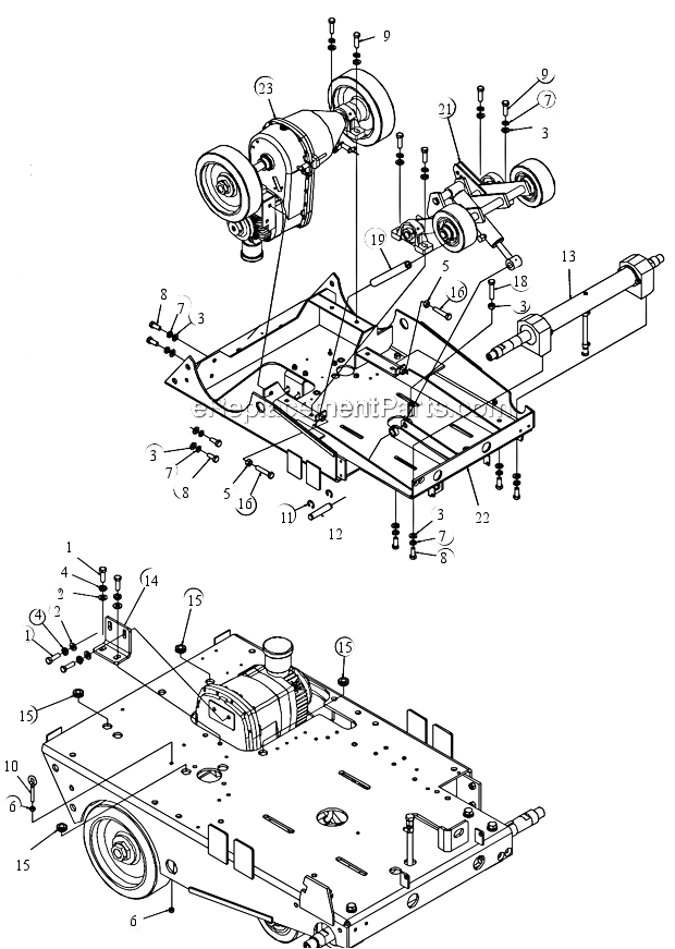 Page V Diagram and Parts List for MK-4018KB  MK Diamond Concrete Saw